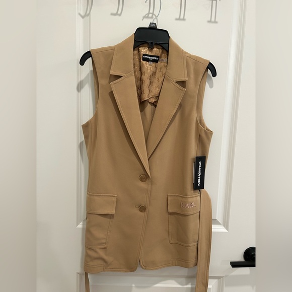NWT Karl Lagerfeld Belted Vest - Picture 8 of 15